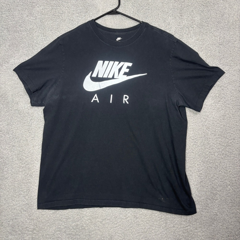 Nike Air Mens Graphic T-Shirt Black Short Sleeve Cotton‎ Crewneck XL 1650